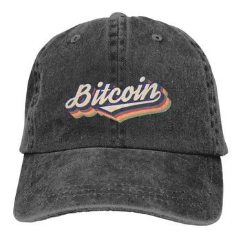 Выстиранная мужская бейсболка Bitcoin Trucker Snapback Caps, папина шляпа, Шляпы для гольфа.