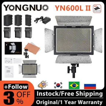 Светодиодная Световая Панель YONGNUO YN600L YN600L II 3200-5500k с Регулируемой Цветовой температурой для фотостудийного освещения vlog