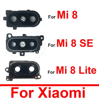 Рамка Стеклянной Крышки Объектива Задней Камеры Для Xiaomi Mi 8 Mi 8se Mi 8 Lite Основная Большая Рамка Крышки Задней Камеры + Наклейка Запасных Частей