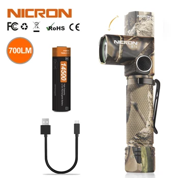NICRON B74 Camo Mini Перезаряжаемый Поворотный фонарик