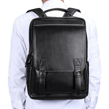 AETOO Мужской рюкзак из натуральной кожи для отдыха, деловых поездок, модный мужской рюкзак из воловьей кожи, водонепроницаемый, большой емкости, с двумя плечами, ba
