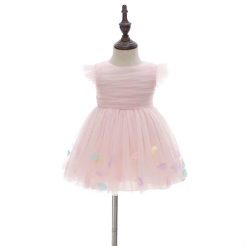 Розовое платье принцессы для новорожденных на Первый день рождения от 2 до 1 года, праздничные платья для маленьких девочек, Платье для свадебной церемонии для девочек, Рождественские украшения
