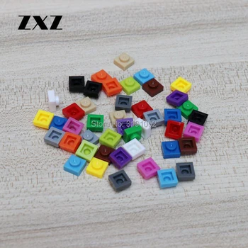 15 цветов кирпичной плиты MOC, 1x1 3024 коротких строительных блока, пиксельная графика, игрушки 