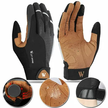 Зимние водонепроницаемые велосипедные перчатки мужские мотоциклетные теплые перчатки с сенсорным экраном на весь палец MTB Велосипедные перчатки для катания на лыжах на открытом воздухе