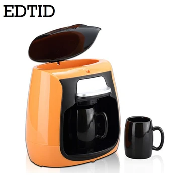 EDTID Мини-Электрическая Капельная Кофеварка Бытовая Полуавтоматическая Заварка Чайник Американская Кофемашина Эспрессо 2 Чашки EU US Plug