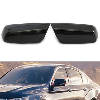 2x Глянцево-черные крышки зеркал боковой двери автомобиля для Chevrolet Impala 2014-2020