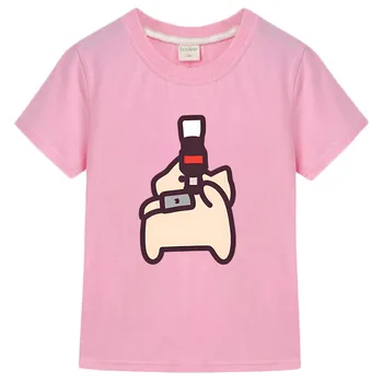 Повседневные футболки с аниме One Cat Kawaii, футболка с милым рисунком манги для мальчиков, футболка с коротким рукавом из 100% хлопка с принтом для девочек