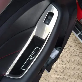 для MG ZS 2017-2021 Кнопка включения окна автомобиля, крышка, стекло, Подъемная отделка, рамка, аксессуары для украшения из нержавеющей стали