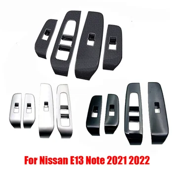 RHD Для Nissan Note E13 2021 2022 ABS Аксессуары для интерьера дверной подлокотник, Оконный выключатель, отделка крышки, Декоративная рамка панели Armest