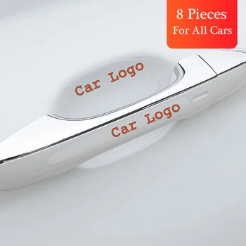 8шт Универсальная автомобильная ручка Дверная чаша Защитная пленка против царапин Автомобильная наклейка для защиты кузова двери автомобиля Mercedes-Benz