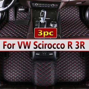Автомобильные Коврики Для VW Scirocco R 3R 2009-2017 Центр ДропШиппинга Интерьерных Аксессуаров 100% Подходящие Кожаные Ковры, Коврики Для Ног