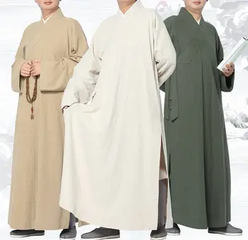 унисекс, 6 цветов, буддийская одежда рами дзен, униформа шаолиньских монахов, костюмы для мирской медитации, халат кунг-фу, хаки /зеленый /серый
