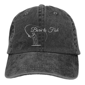 Бейсболка Born To Fish, мужские шляпы, женские бейсболки с козырьком, бейсболки для ловли карпа, бейсболки для рыбалки на карпа