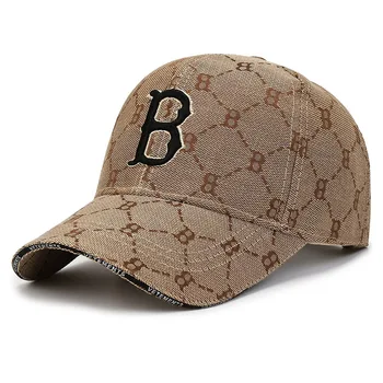 Летняя модная цветная мужская популярная бейсболка с вышивкой буквой B, мужская бейсболка в стиле хип-хоп, уличная солнцезащитная шляпа для женщин