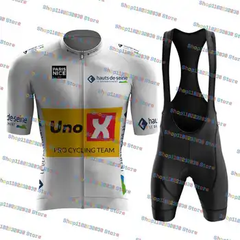 2023 Комплекты Велосипедной Майки Unox Young White Leader С коротким рукавом, Быстросохнущий Майо для велоспорта, Дышащая Велосипедная одежда для гонок Ciclismo