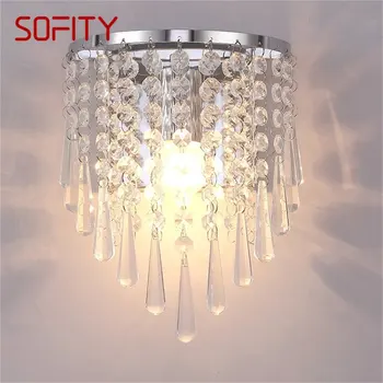 Настенные светильники SOFITY, светодиодные современные скандинавские роскошные хрустальные бра для дома, освещение для дома