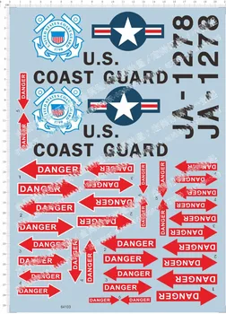 Набор моделей береговой охраны США 1790 JA-1278 с наклейкой на воду