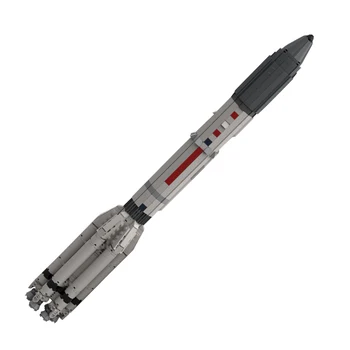 MOC-39838 Proton M (масштаб 1:110 Saturn V) Тяжелая Ракета-носитель, Набор строительных блоков, Игрушки-кирпичи из Искусственной Вселенной, Подарок