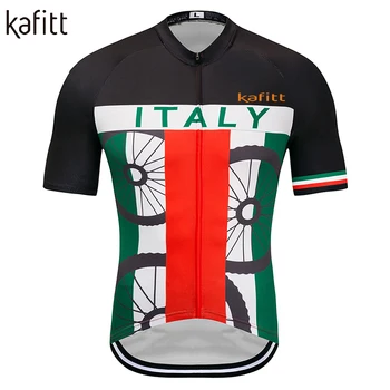 Kafit 2023, Летняя мужская велосипедная толстовка New Team, Дышащий быстросохнущий велосипедный топ с коротким рукавом
