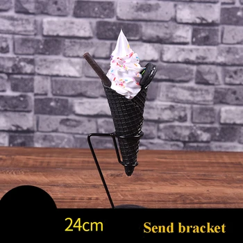 Реалистичная модель хрустящего рожка мороженого для витрины, фиктивный образец мороженого, Поддельная модель еды