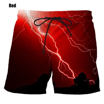 Новые модные мужские шорты с 3D принтом Lightning, уличная одежда в стиле хип-хоп, повседневные пляжные шорты в индивидуальном стиле