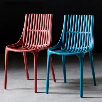 Скандинавский стиль, Домашние обеденные стулья, Уличный стул для кафе, Простой пластиковый стул для взрослых, Деловой офисный стул