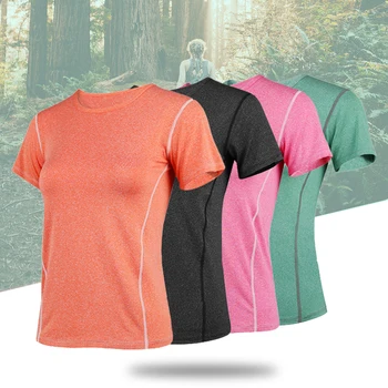 Женская рубашка для йоги, футболка для бега с коротким рукавом, спортивные топы для фитнеса, колготки, толстовки для спортзала, быстросохнущие футболки, одежда для тренировок