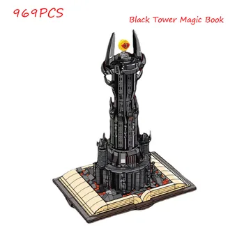Новый MOC Creative DIY Black Tower Magic Book Строительный блок Книжная модель Мелкие частицы для детских игрушек-кирпичиков Подарки