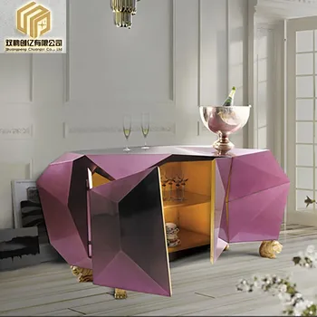 Мебель для гостиной столовая Дизайн отеля Деревянная металлическая красивая боковая панель мебель Многофункциональный буфет Гостиная