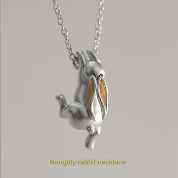 Ретро Милые ожерелья с кроликами, серьги для женщин, модный мультяшный кулон с животными, цепочка для ключиц, ювелирные аксессуары для девочек-готов, Подарок
