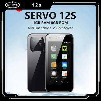 Мини-смартфон SERVO 12S Android 3G Сеть WCDMA 2,5-дюймовая экранная камера WIFI Bluetooth Мини-мобильные телефоны Ужин Маленький сотовый телефон