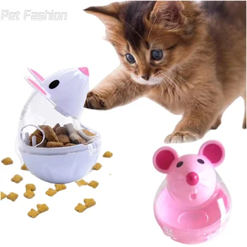 Игрушка для домашних животных, стакан для протечки корма, кормушка, лакомый шарик, Милые игрушки-мышки, Интерактивная игрушка для кошек, корм для медленного кормления, принадлежности для медленного кормления