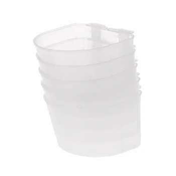 Чашка для кормления попугая из 5 частей, Клетка, Подвесная Пластиковая Миска для кормушки, Блюдо для еды для птиц 594C