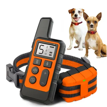 Ошейник для дрессировки собак с дистанционным ЖК-дисплеем, USB-аккумуляторная система управления лаем, водонепроницаемый ударный электрический вибратор, звуковой тренажер для домашних животных
