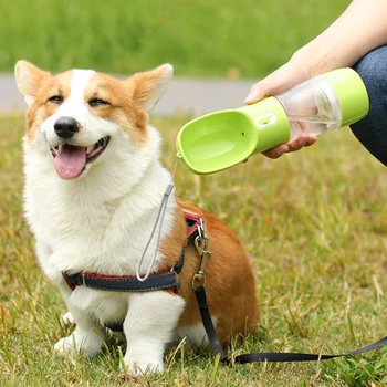 Миска для кормушки для домашних собак Портативная бутылка для воды и корма для путешествий на открытом воздухе Поилки для собак Миска для воды для собак зоотовары