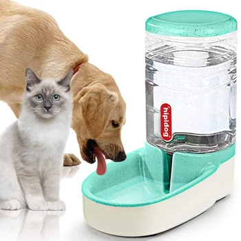 Кормушка для собак Автоматическая поилка Гравитационные дозаторы корма для домашних животных Диспенсер для воды для кошек Контейнер для хранения большой емкости Миска для еды и воды