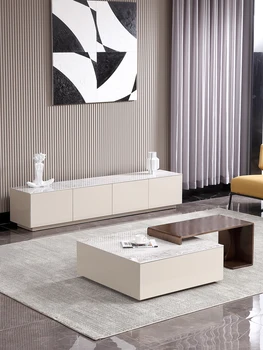 Чайный столик, легкая роскошь, современная и простая гостиная, домашний квадратный шкаф для телевизора, новая модель 2023 года