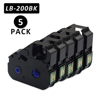 5PKS MK-RS100B совместимый принтер LB-200BK Ink Ribbon Cassette cable ID принтера Mk1000, Mk2000, Mk1100, Mk2100, MK1500, MK2500, M-11C, M-1STD