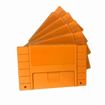 Пластиковый корпус для замены игрового картриджа оранжевого цвета для игровой карты NTSC SNES 16-битный корпус игровой карты