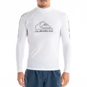 2023 Мужская защитная рубашка для серфинга с длинным рукавом, футболка для плавания, Пляжный купальник с защитой от ультрафиолета, Летние купальники для серфинга, обтягивающая одежда