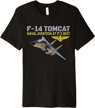 Футболка F-14 Tomcat Fighter ВМС США, Новая Хлопковая Повседневная Футболка С Круглым вырезом И Коротким Рукавом, Мужские Футболки Оверсайз