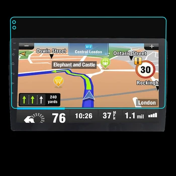 Автомобильный радиоприемник из закаленного стекла для радио DVD GPS LCD с полным сенсорным экраном, Пленка, Наклейка, Защитный 9-дюймовый Магнитофон, стерео, Автомагнитола