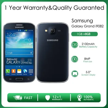 Оригинальный Разблокированный смартфон Samsung Galaxy Grand i9082 3G с двумя SIM-картами, 1 ГБ ОЗУ, 8 ГБ ПЗУ, 8MP, 5,0 
